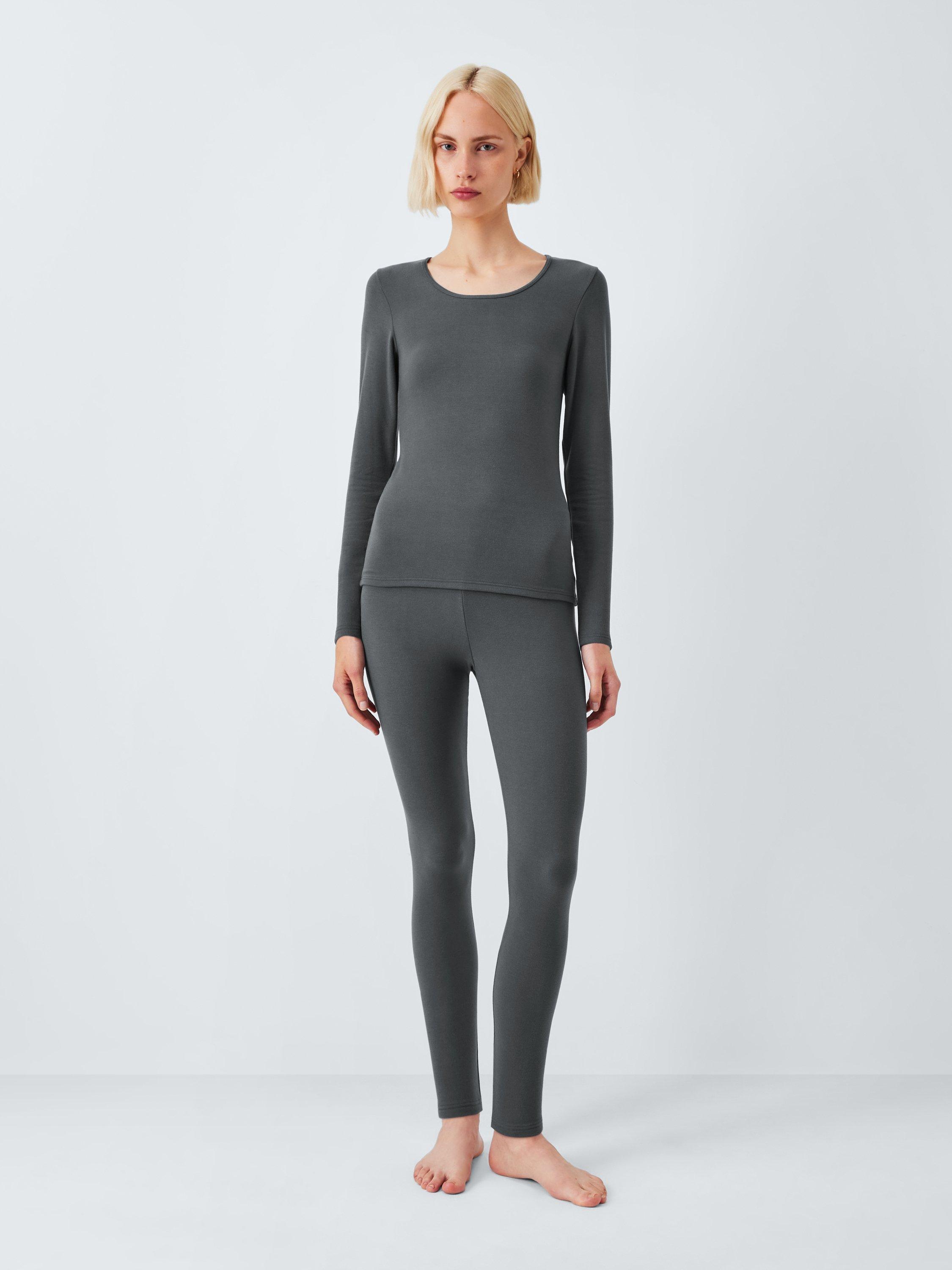 Product image 3 of 6, which shows John Lewis Long Sleeve Thermal Top, Graphite, 8-10