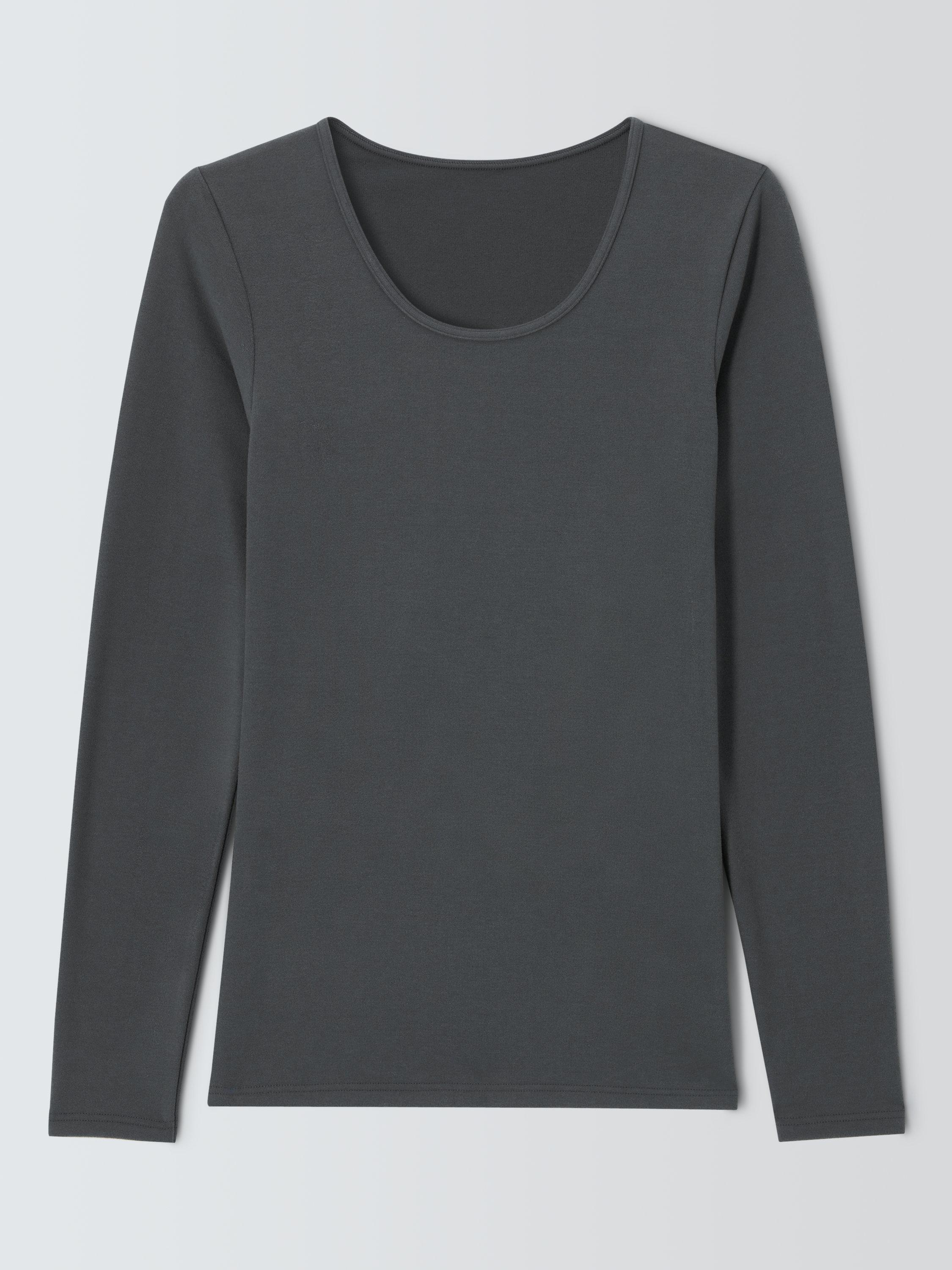 Product image 4 of 6, which shows John Lewis Long Sleeve Thermal Top, Graphite, 8-10