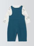 John Lewis Baby Cotton T-Shirt & Dungarees Set, Blue
