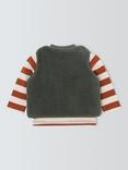 John Lewis Baby Stripe Long Sleeve Top and Gilet Set, Multi