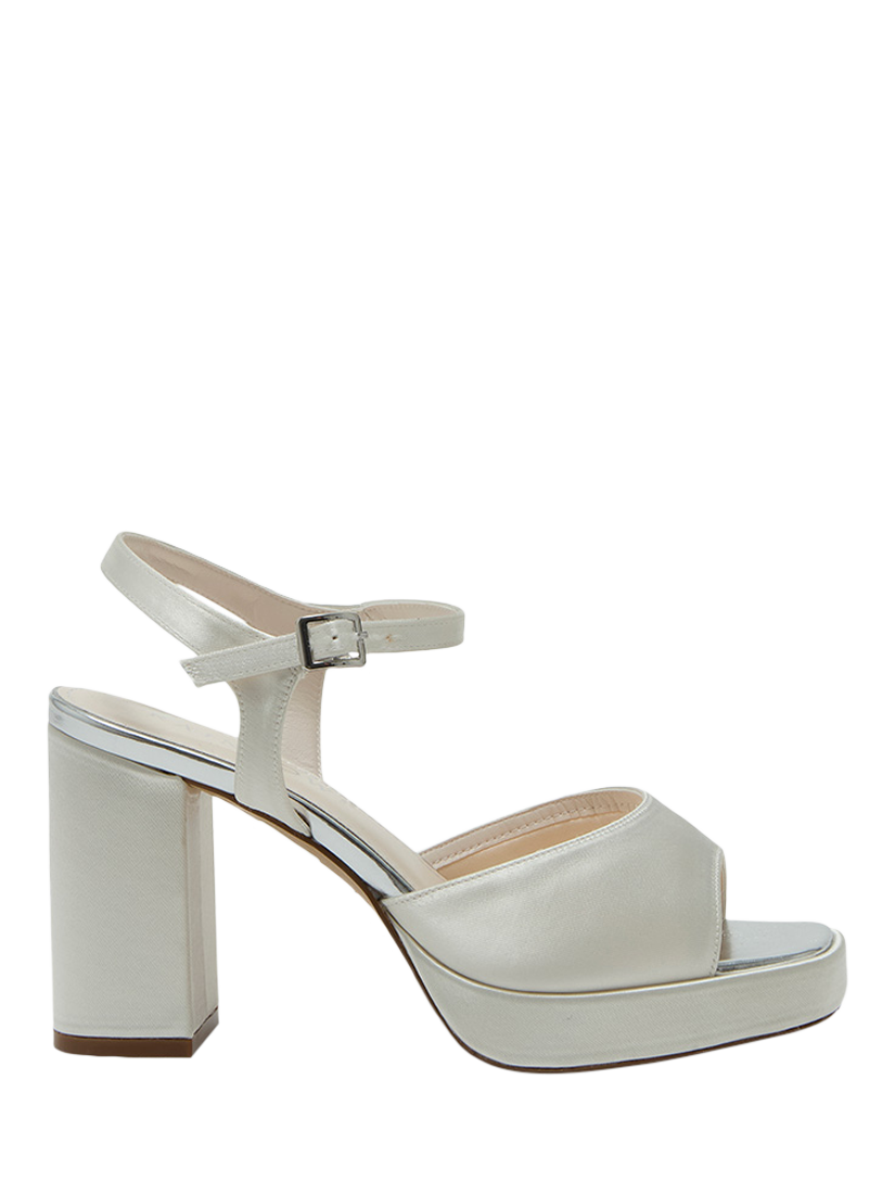 Product image 1 of 11, which shows Rainbow Club Nora Platform Wedding Sandals, Ivory, 3S