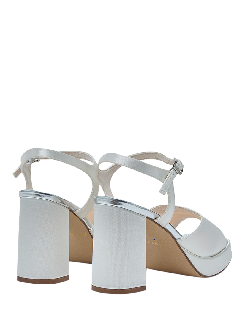 Product image 3 of 11, which shows Rainbow Club Nora Platform Wedding Sandals, Ivory, 3S