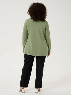 KAFFE Curve Farsia Cardigan, Mid Green - view 2, Mid Green