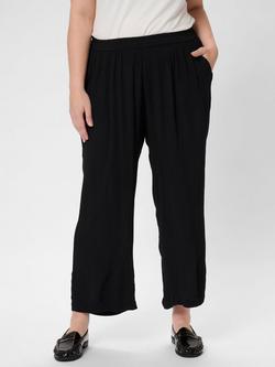 KAFFE Curve Dacina Wide Leg Trousers, Black, Black