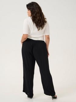 KAFFE Curve Dacina Wide Leg Trousers, Black - view 2, Black