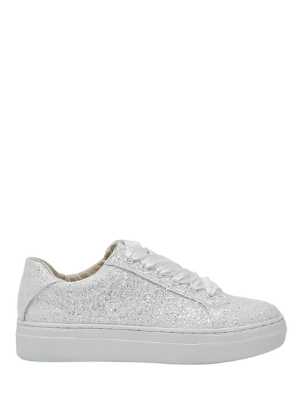 Rainbow Club Aphaea Glitter Wedding Trainers, Ivory, Ivory