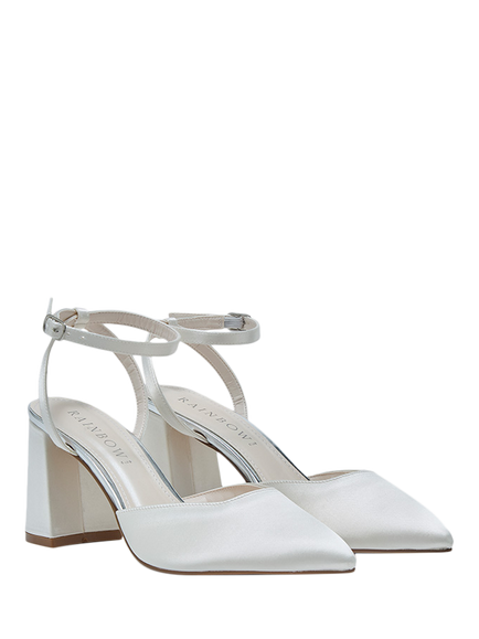 Rainbow Club Aria Flared Heel Wedding Court Shoes, Ivory - view 2, Ivory