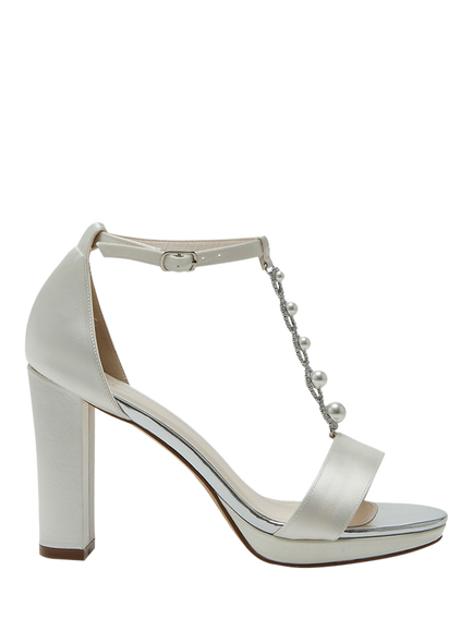 Rainbow Club Lorelei Pearl Detail Platform Sandals, Ivory, Ivory