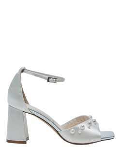 Rainbow Club Maya Mid Pearl Detail Bridal Sandals, Ivory, Ivory