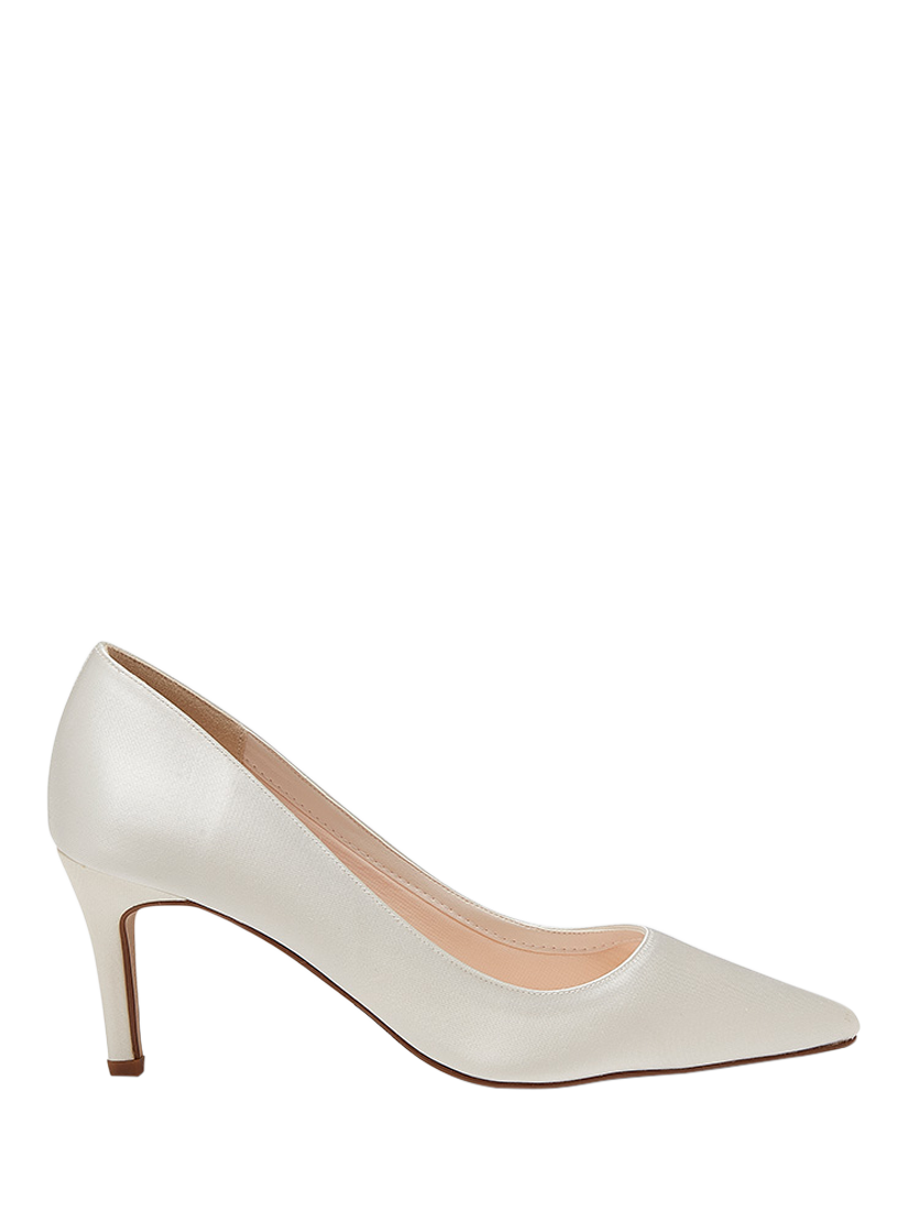 Product image 1 of 4, which shows Rainbow Club Morgan II Wide Fit Wedding Court Shoes, Ivory, 4W