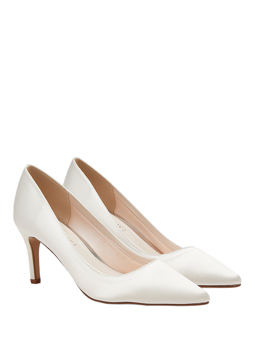 Product image 2 of 4, which shows Rainbow Club Morgan II Wide Fit Wedding Court Shoes, Ivory, 4W