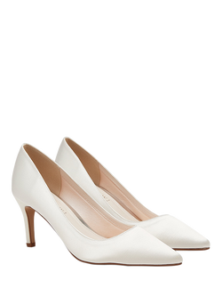 Rainbow Club Morgan II Wide Fit Wedding Court Shoes, Ivory - view 2, Ivory