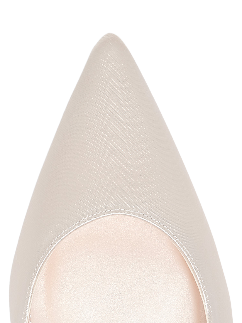Product image 4 of 4, which shows Rainbow Club Morgan II Wide Fit Wedding Court Shoes, Ivory, 4W