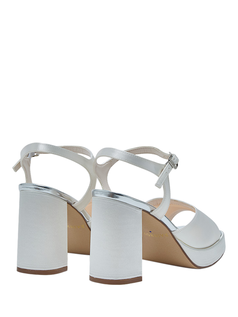 Product image 3 of 4, which shows Rainbow Club Nora Platform Wedding Sandals, Ivory, 4S