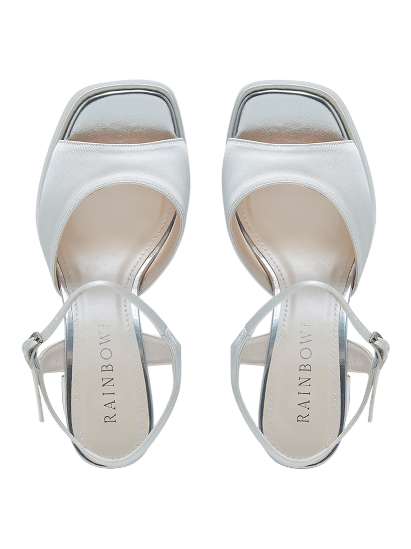Product image 4 of 4, which shows Rainbow Club Nora Platform Wedding Sandals, Ivory, 4S