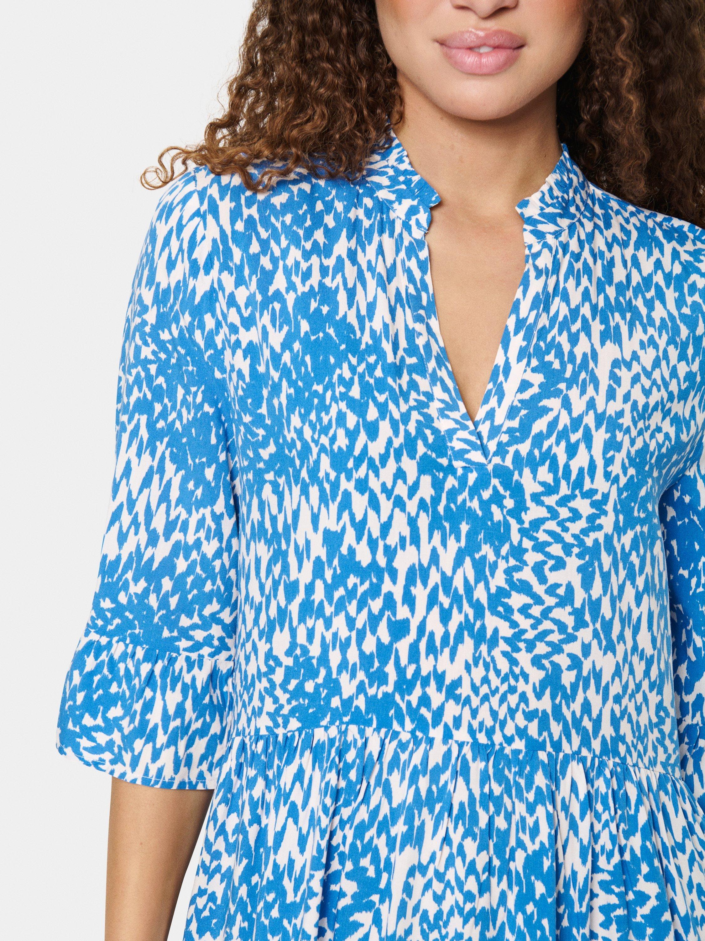 Product image 4 of 6, which shows Saint Tropez Eda Tiered Midi Dress, Blue/Multi, XS