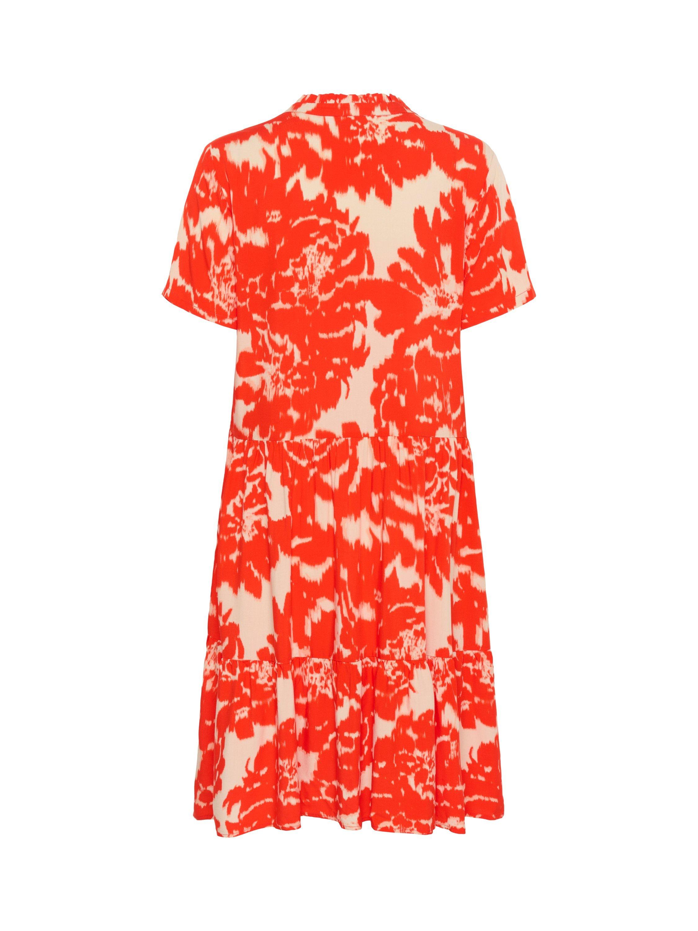 Product image 6 of 6, which shows Saint Tropez Eda Floral A-Line Knee Length Dress, Red/Multi, XS