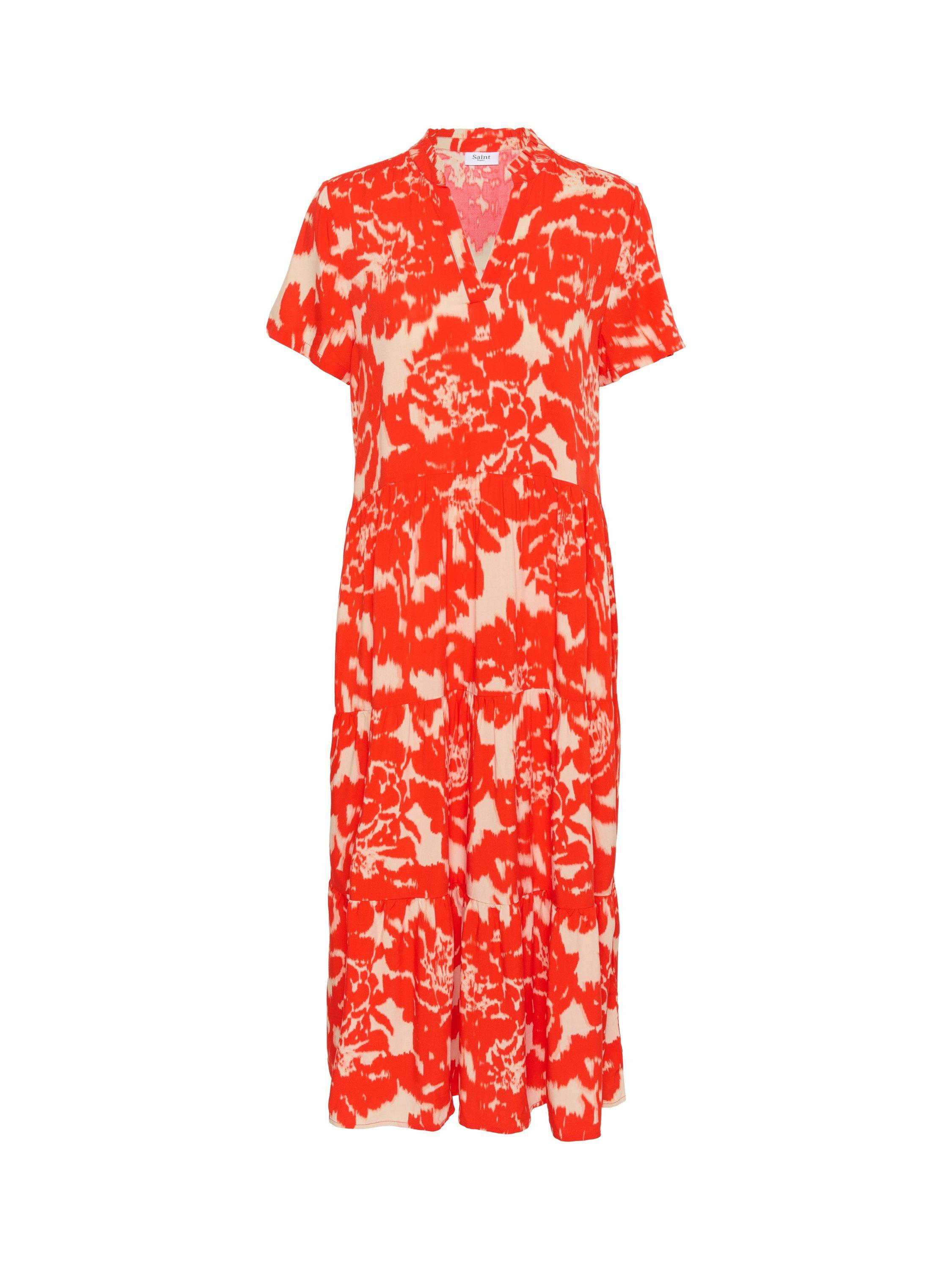 Product image 3 of 4, which shows Saint Tropez Eda Floral A-Line Midi Dress, Red/Multi, XS