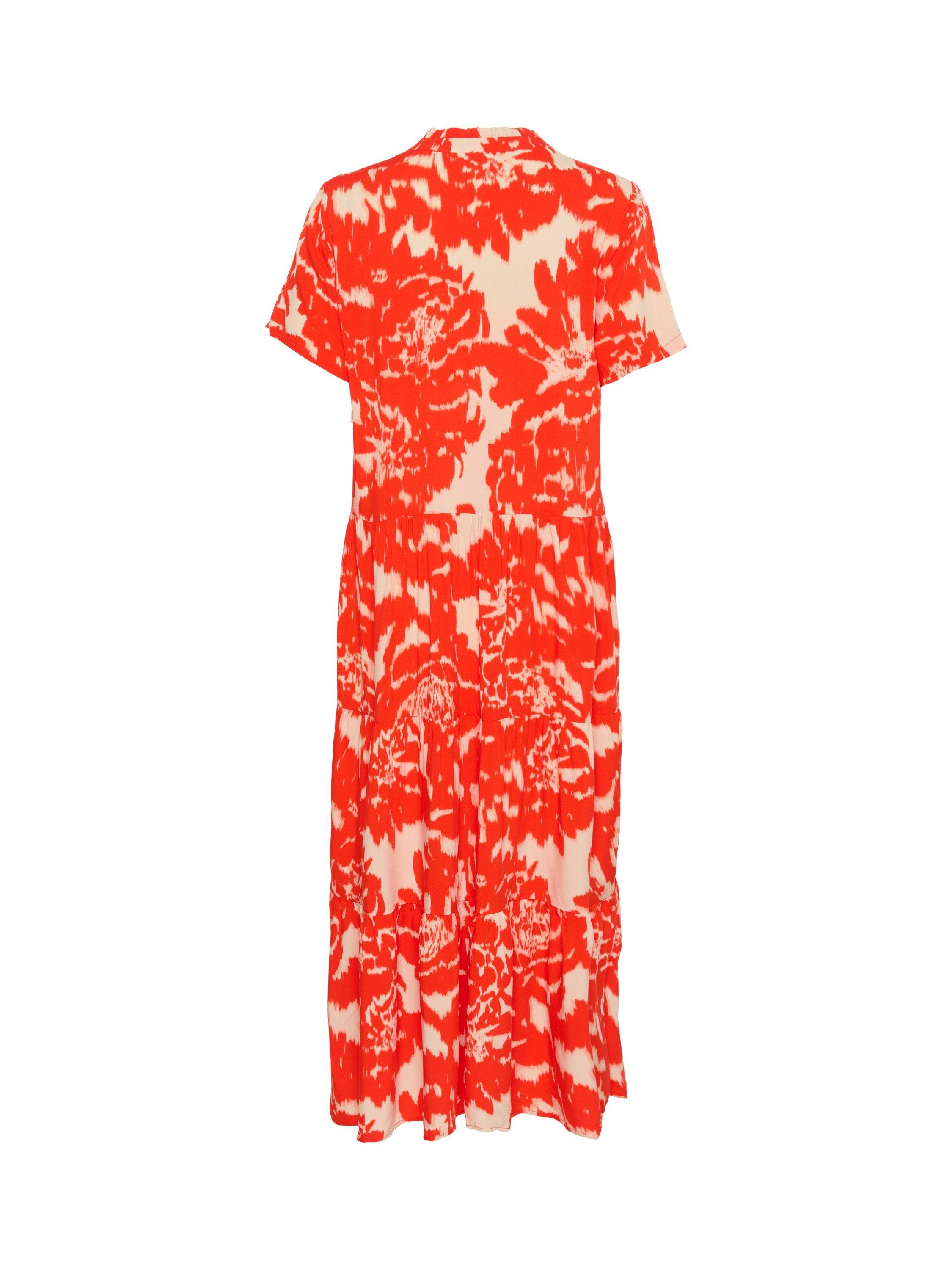Product image 4 of 4, which shows Saint Tropez Eda Floral A-Line Midi Dress, Red/Multi, XS