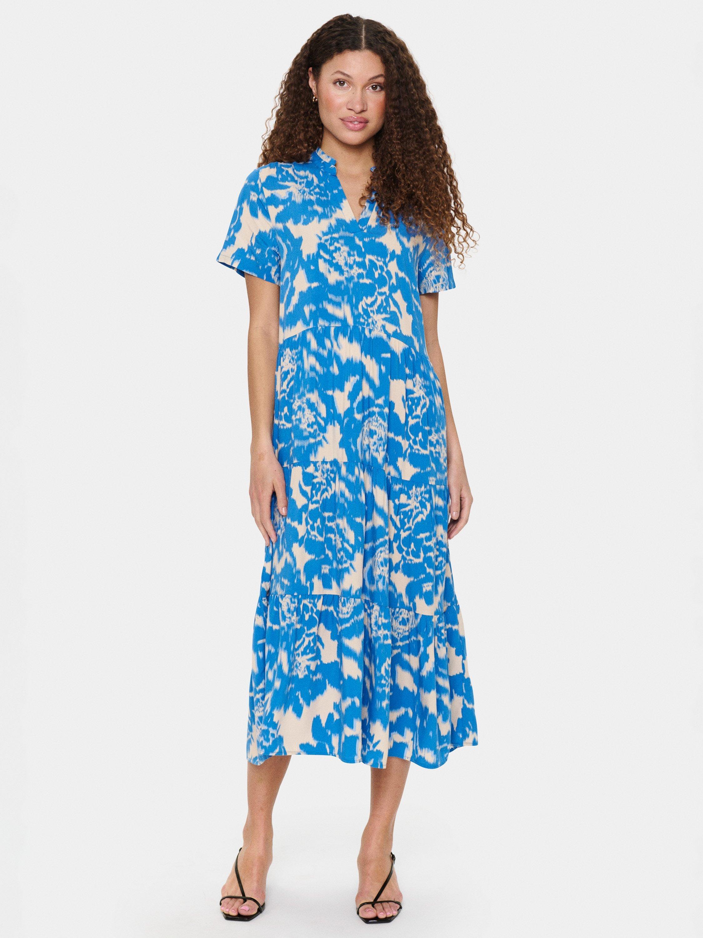 Product image 1 of 3, which shows Saint Tropez Eda Floral A-Line Midi Dress, Blue/Multi, M