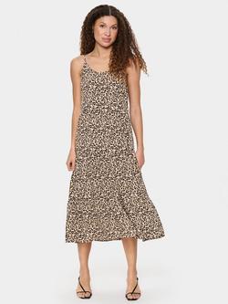 Saint Tropez Eda Leopard Maxi Dress, Creme/Multi, Creme/Multi