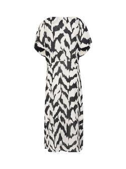 Saint Tropez Eya Abstract Print Dress, Black Monochrome - view 2, Black Monochrome
