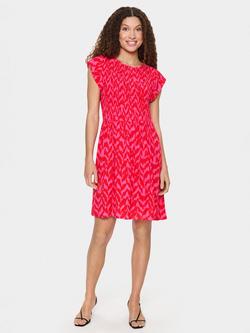 Saint Tropez Gisla Abstract Mini Dress, Pink/Multi, Pink/Multi