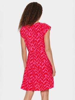 Saint Tropez Gisla Abstract Mini Dress, Pink/Multi - view 2, Pink/Multi