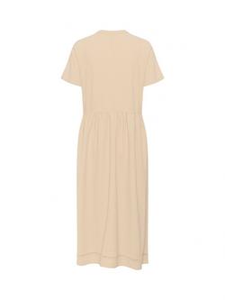 Saint Tropez Kalinda Cotton Tie Neck A-Line Midi Dress - view 2, Irish Cream