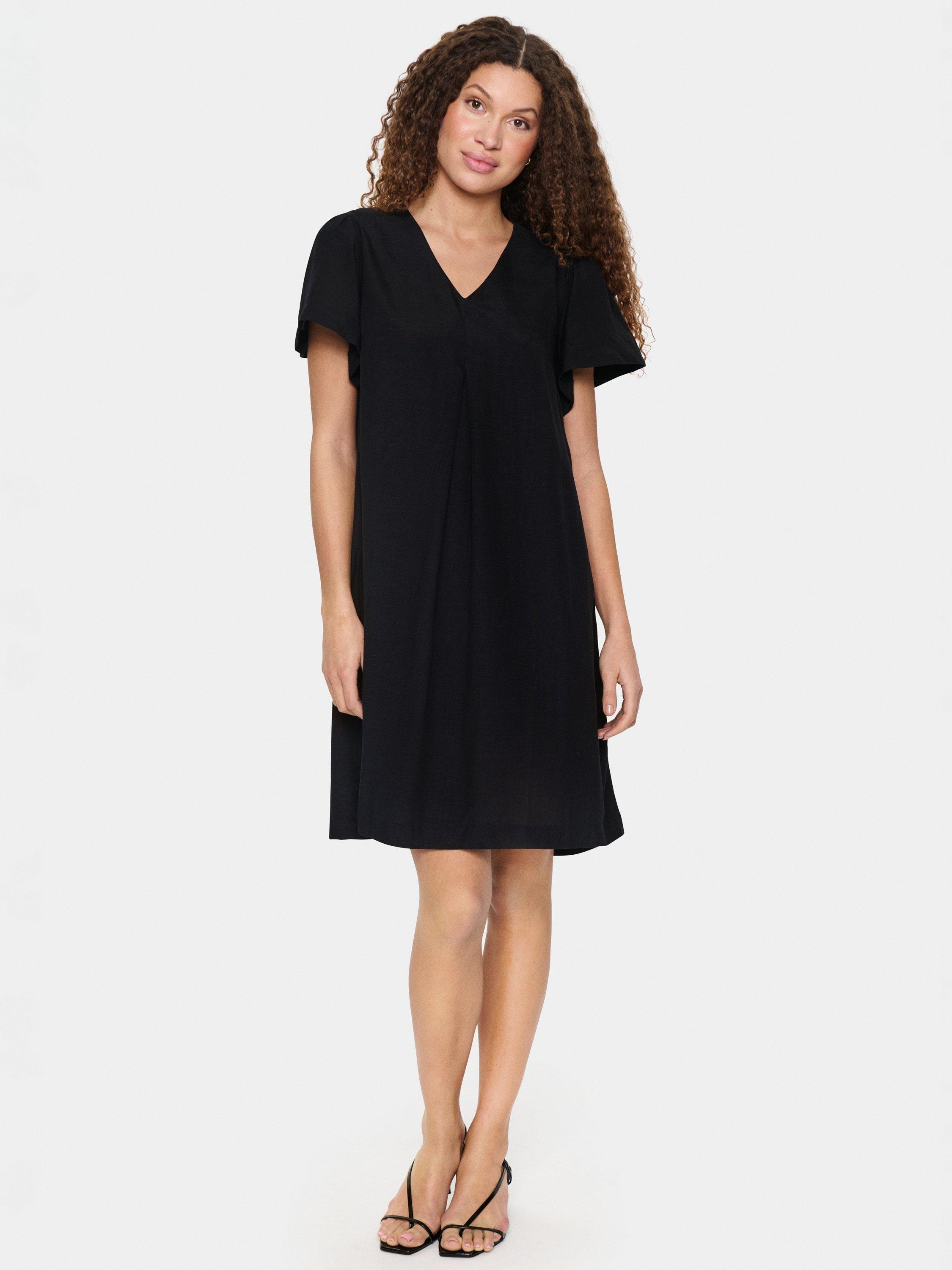 Product image 1 of 5, which shows Saint Tropez Katha V-Neck Dress, Black, S
