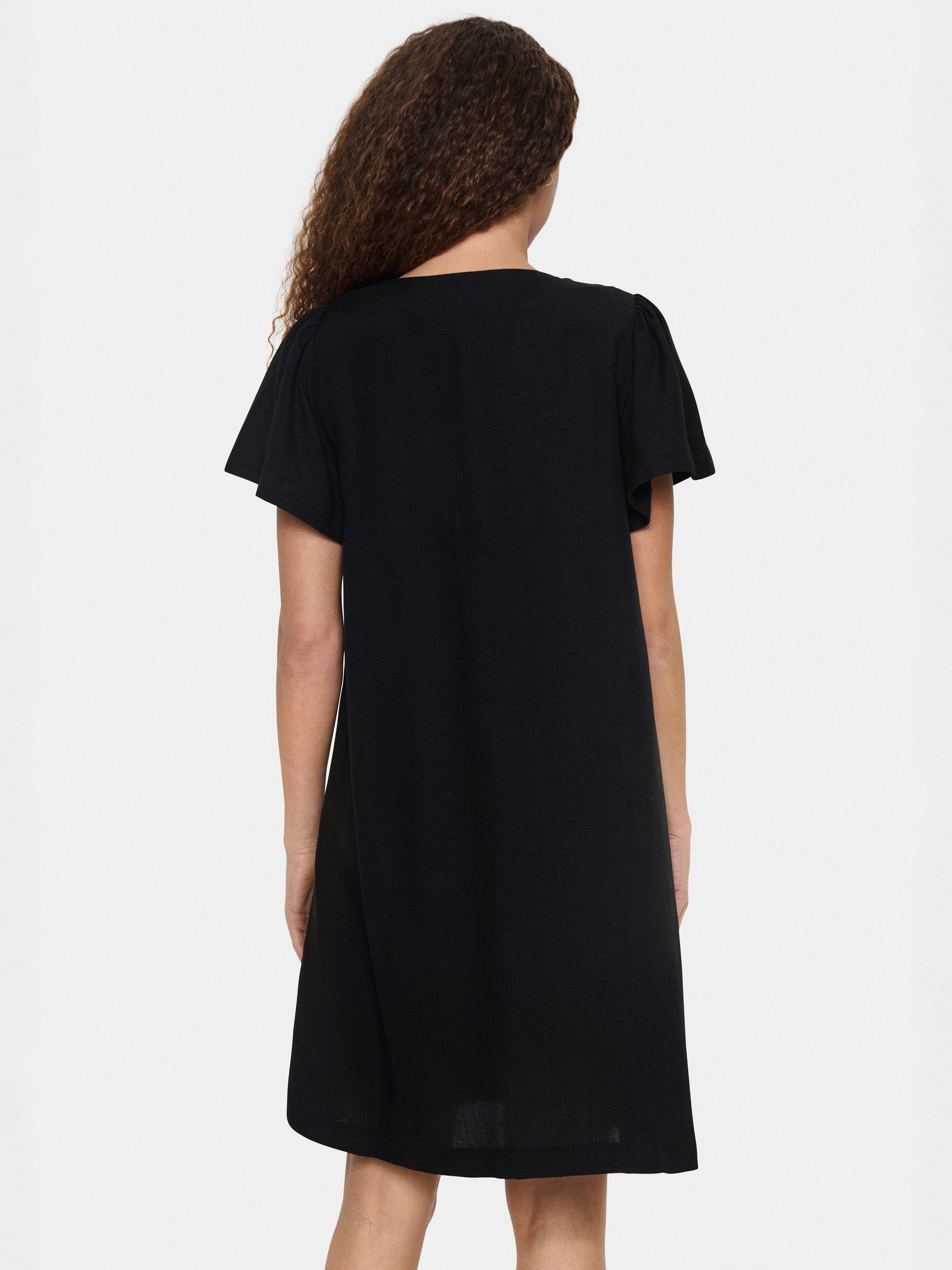 Product image 2 of 5, which shows Saint Tropez Katha V-Neck Dress, Black, S