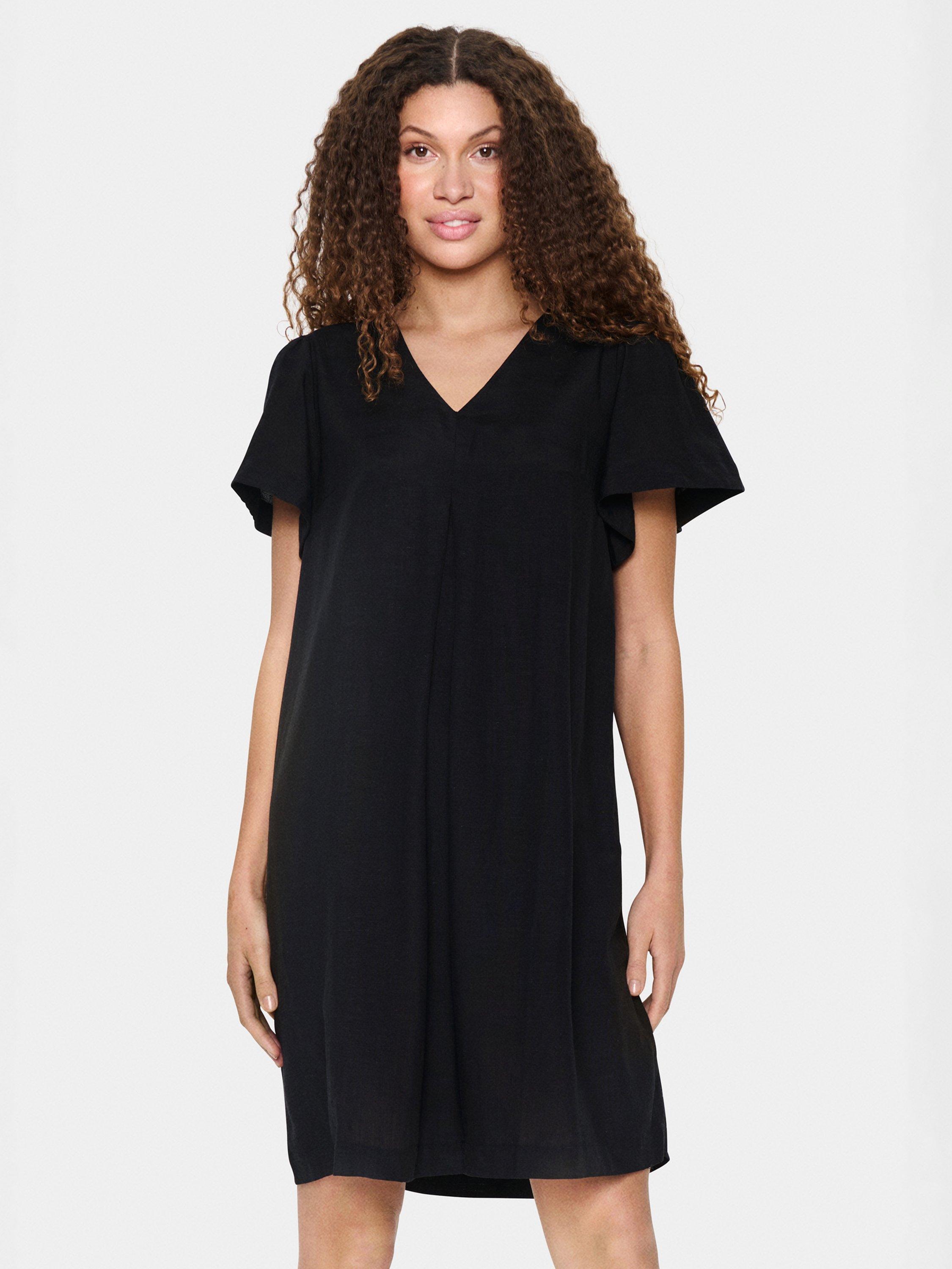 Product image 3 of 5, which shows Saint Tropez Katha V-Neck Dress, Black, S