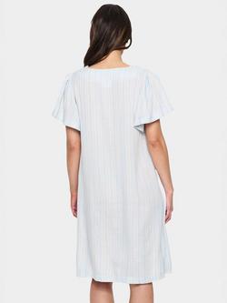 Saint Tropez Katha Stripe V-Neck Dress, Blue Fog/Multi - view 2, Blue Fog/Multi