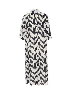 Saint Tropez Kelsie Abstract Shirt Dress, Black/Multi, Black/Multi
