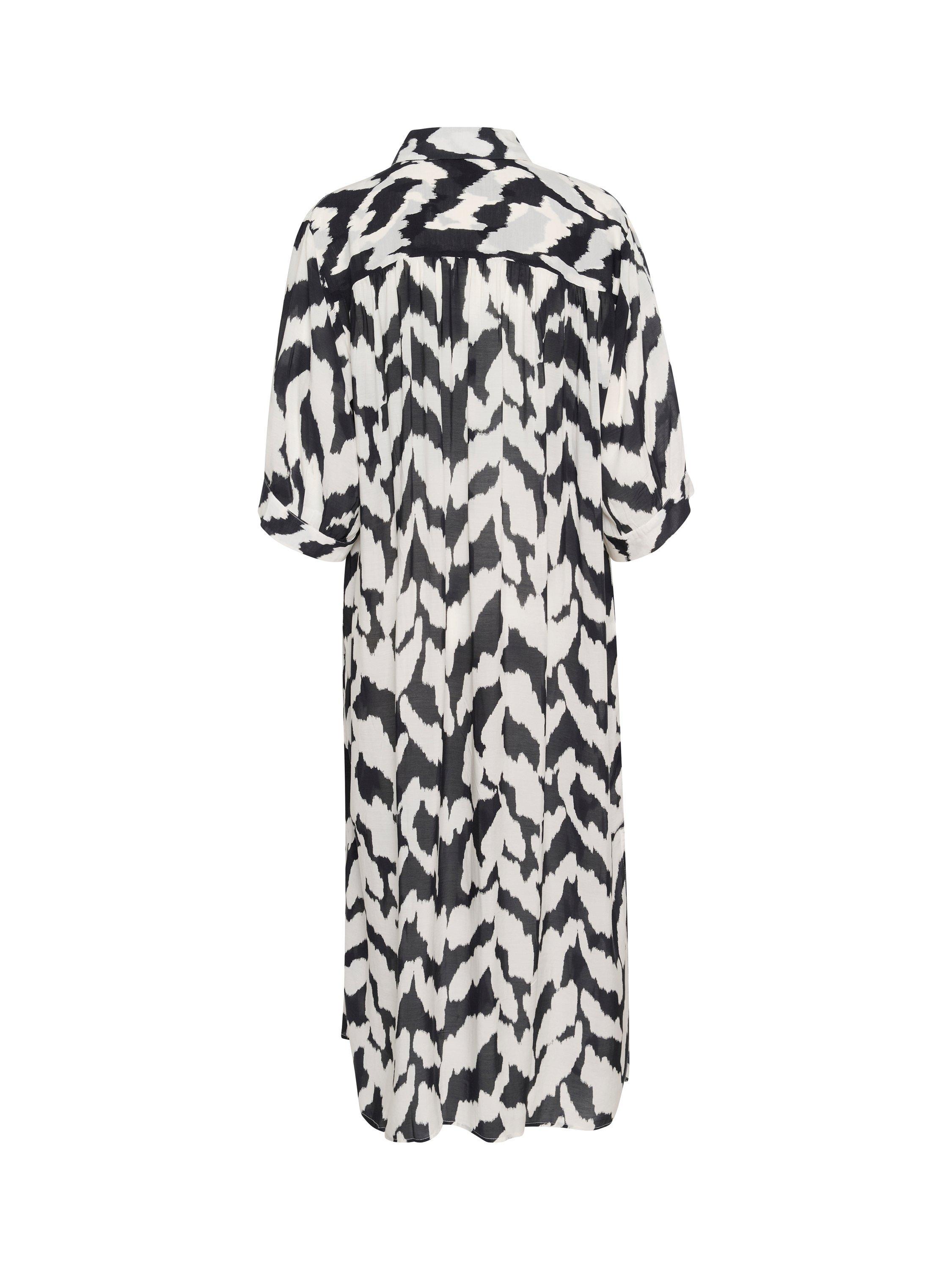 Product image 2 of 2, which shows Saint Tropez Kelsie Abstract Shirt Dress, Black/Multi, XS