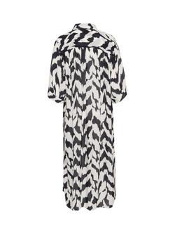 Saint Tropez Kelsie Abstract Shirt Dress, Black/Multi - view 2, Black/Multi