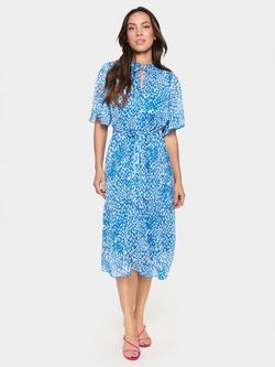 Saint Tropez Kesia Abstract Midi Dress, Blue/Multi, Blue/Multi