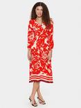 Saint Tropez Khloe Floral A-Line Midi Dress, Red/Multi