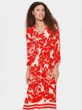 Saint Tropez Khloe Floral A-Line Midi Dress, Red/Multi