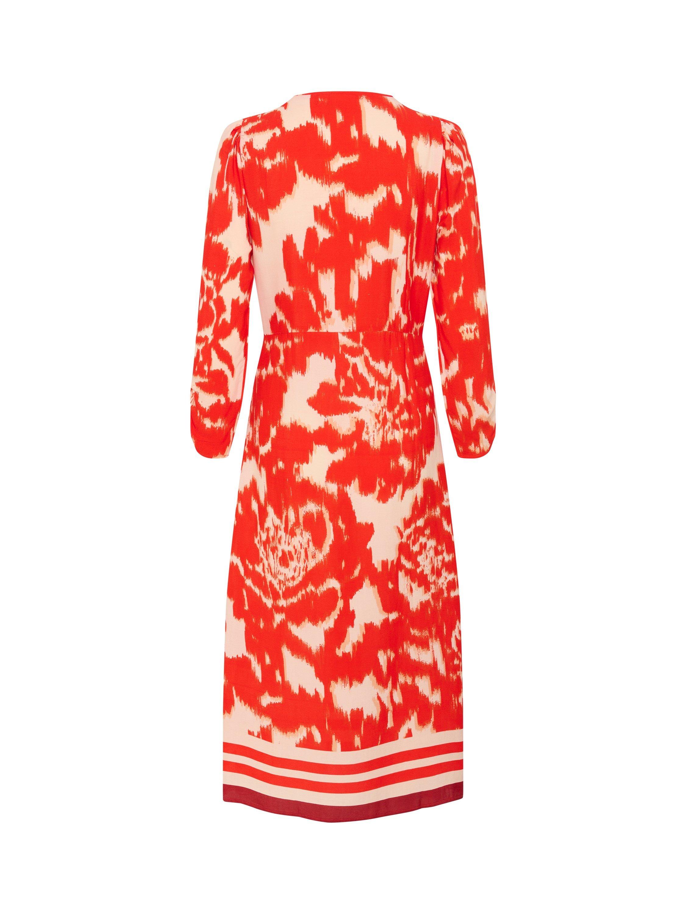 Product image 5 of 5, which shows Saint Tropez Khloe Floral A-Line Midi Dress, Red/Multi, S