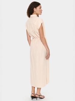 Saint Tropez Kira Sleeveless Shirt Maxi Dress, Apricot Nectar - view 2, Apricot Nectar