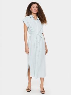 Saint Tropez Kira Stripe Shirt Midi Dress, Reef Waters