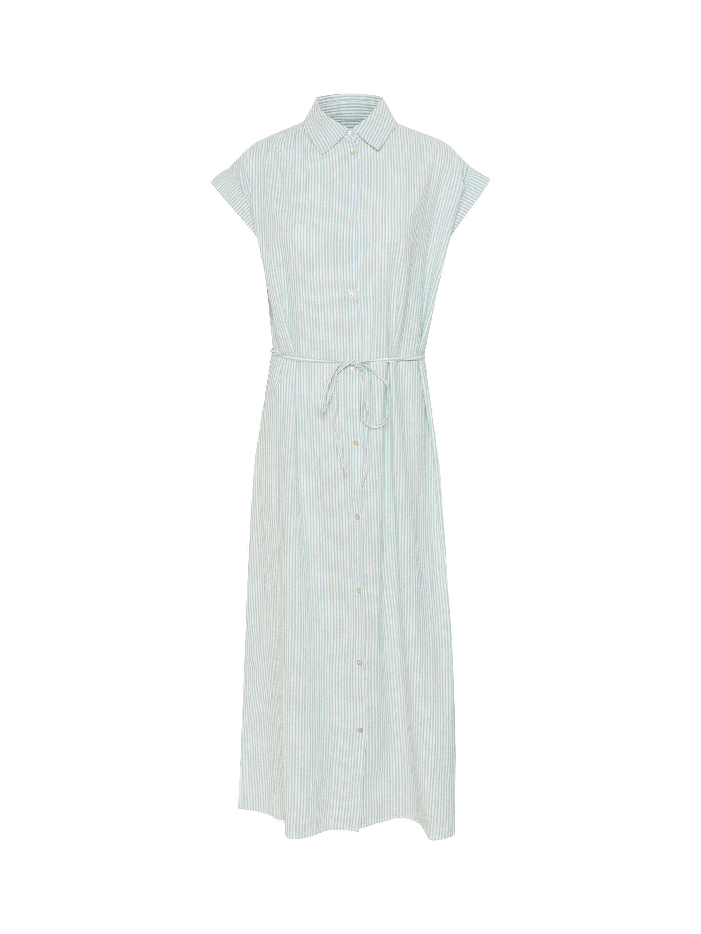 Product image 3 of 4, which shows Saint Tropez Kira Stripe Shirt Midi Dress, Reef Waters, XS