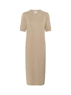 Saint Tropez Mila Round Neck T-Shirt Dress, Plaza Taupe Melange