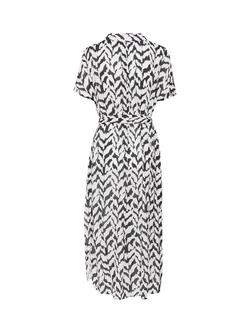 Saint Tropez Vega Monochrome Strokes Midi Dress, Black/Multi - view 2, Black/Multi