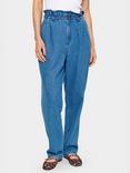 Saint Tropez Kayo Ruffle Waist Straight Jeans, Blue