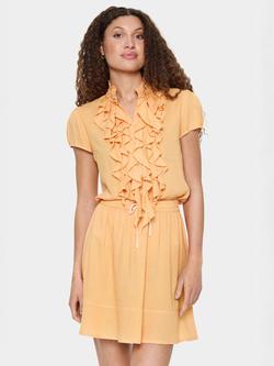 Saint Tropez Elli Ruffle Top, Apricot Nectar