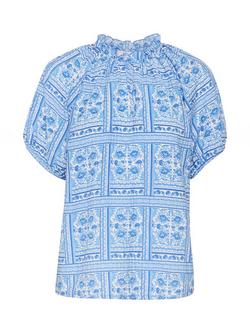 Saint Tropez Kaisa Paisley Tile Top, Blue/Multi, Blue/Multi