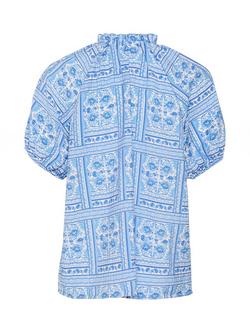 Saint Tropez Kaisa Paisley Tile Top, Blue/Multi - view 2, Blue/Multi