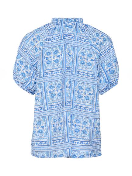 Saint Tropez Kaisa Paisley Tile Top, Blue/Multi - view 2, Blue/Multi